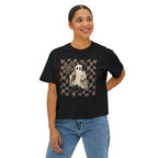 Spooky Vibes Checkerboard Ghost Tee