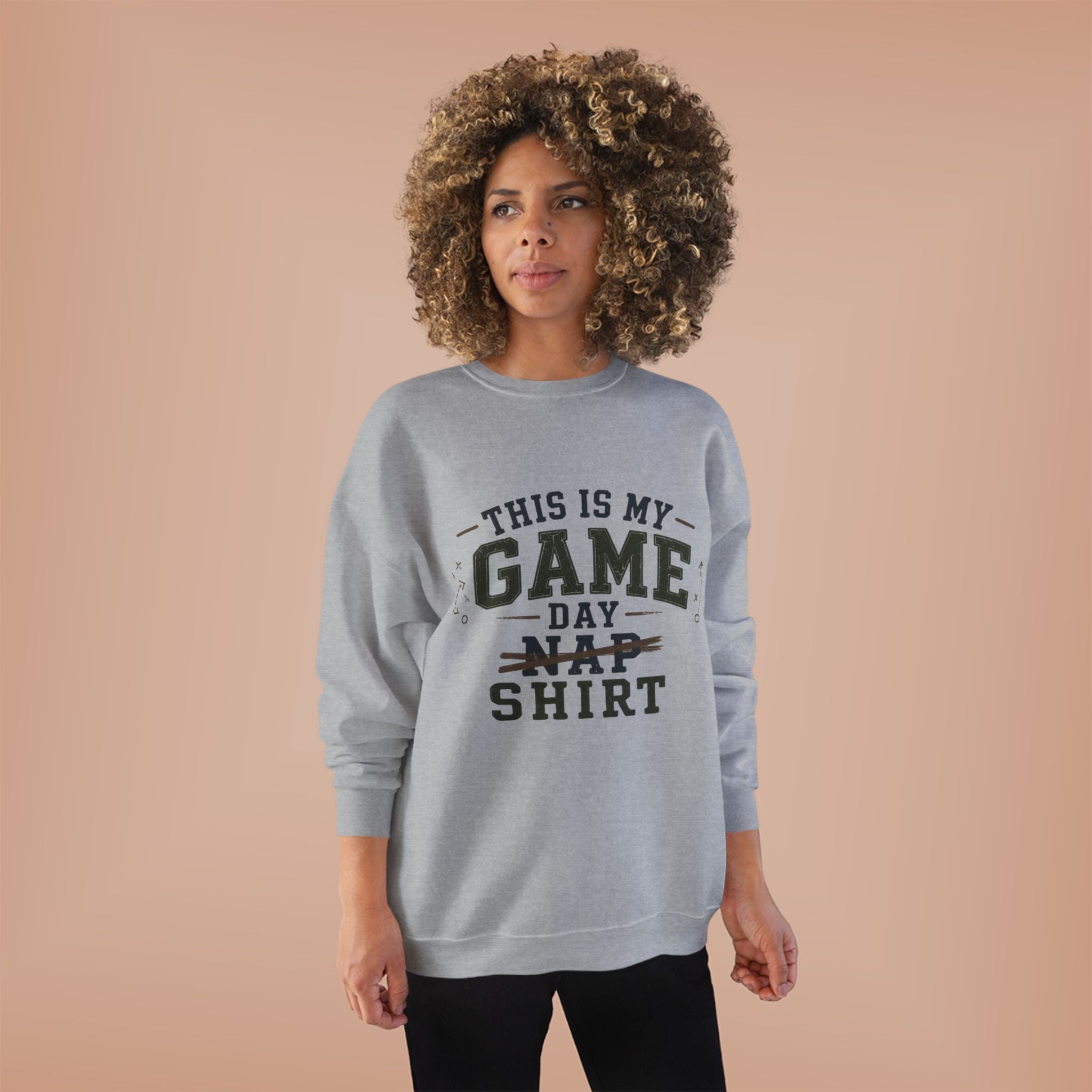 Dad Sweatshirt – "This Is My Game Day Nap Shirt" Cozy Crewneck