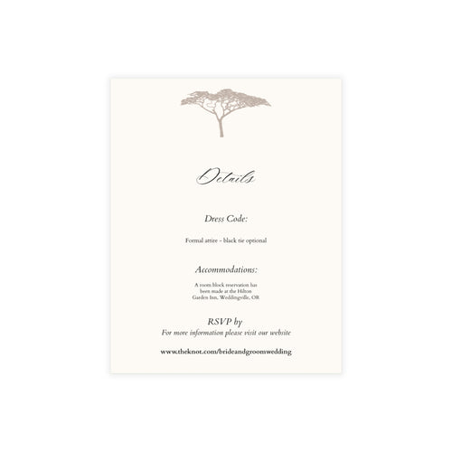 CLIFFSIDE VOWS- Details Card|Customizable (no envelopes) 4.25x5.5