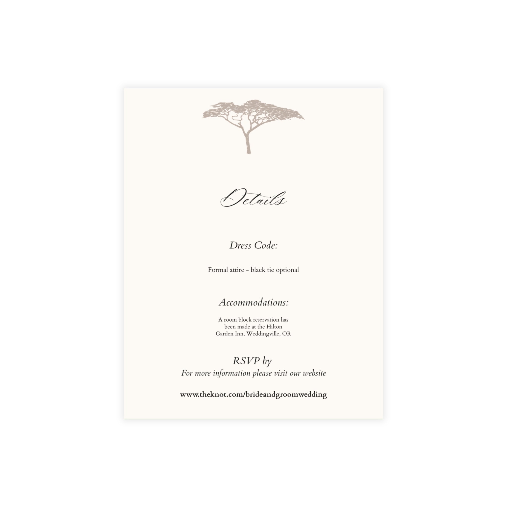 CLIFFSIDE VOWS- Details Card|Customizable (no envelopes) 4.25x5.5