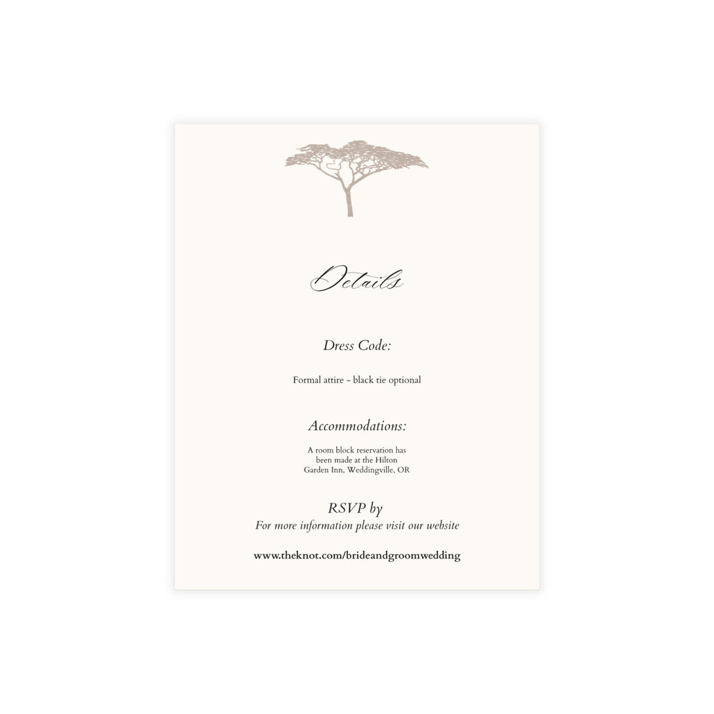 CLIFFSIDE VOWS- Details Card|Customizable (no envelopes) 4.25x5.5
