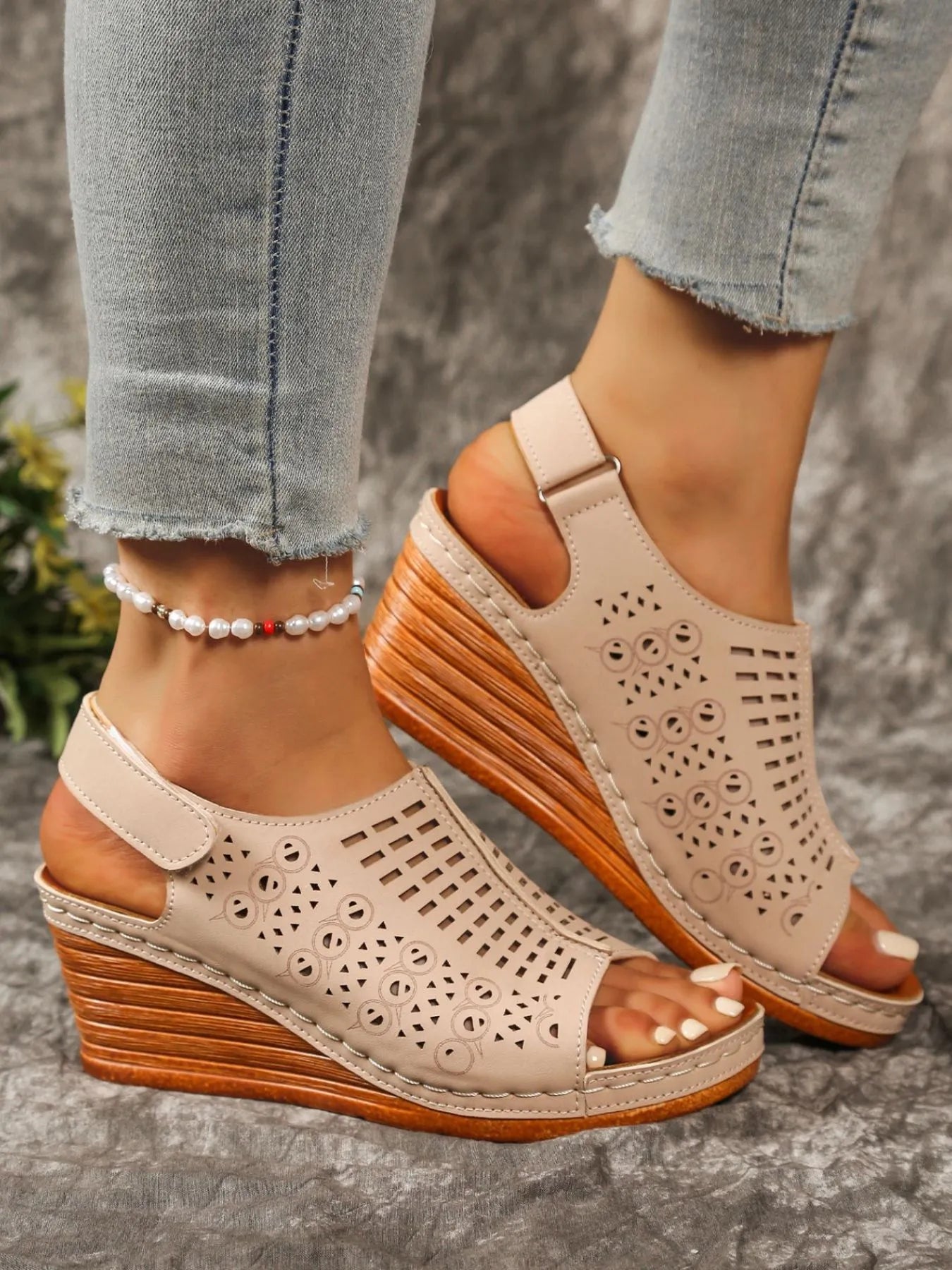 Open Toe Wedge Sandals