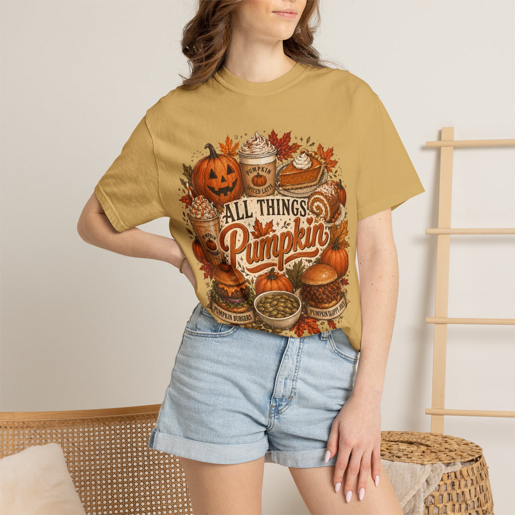 All Things Pumpkin T-Shirt — Fall Pumpkin Spice Graphic Tee
