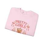 Iced Coffee Crewneck Sweatshirt — "Pretty Girls Drink Iced Coffee" Cozy Graphic Pullover