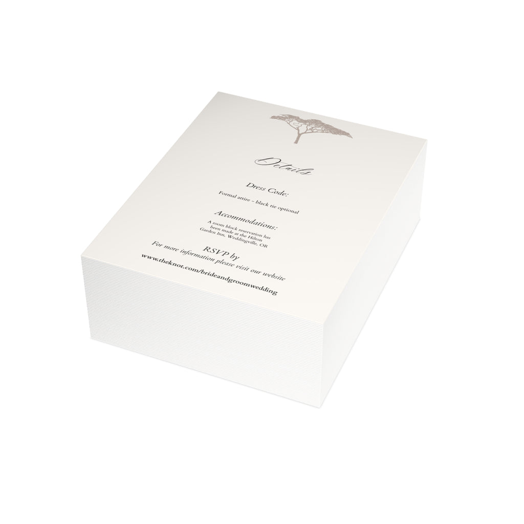 CLIFFSIDE VOWS- Details Card|Customizable (no envelopes) 4.25x5.5