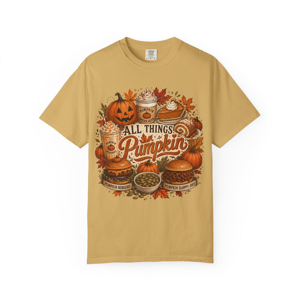 All Things Pumpkin T-Shirt — Fall Pumpkin Spice Graphic Tee