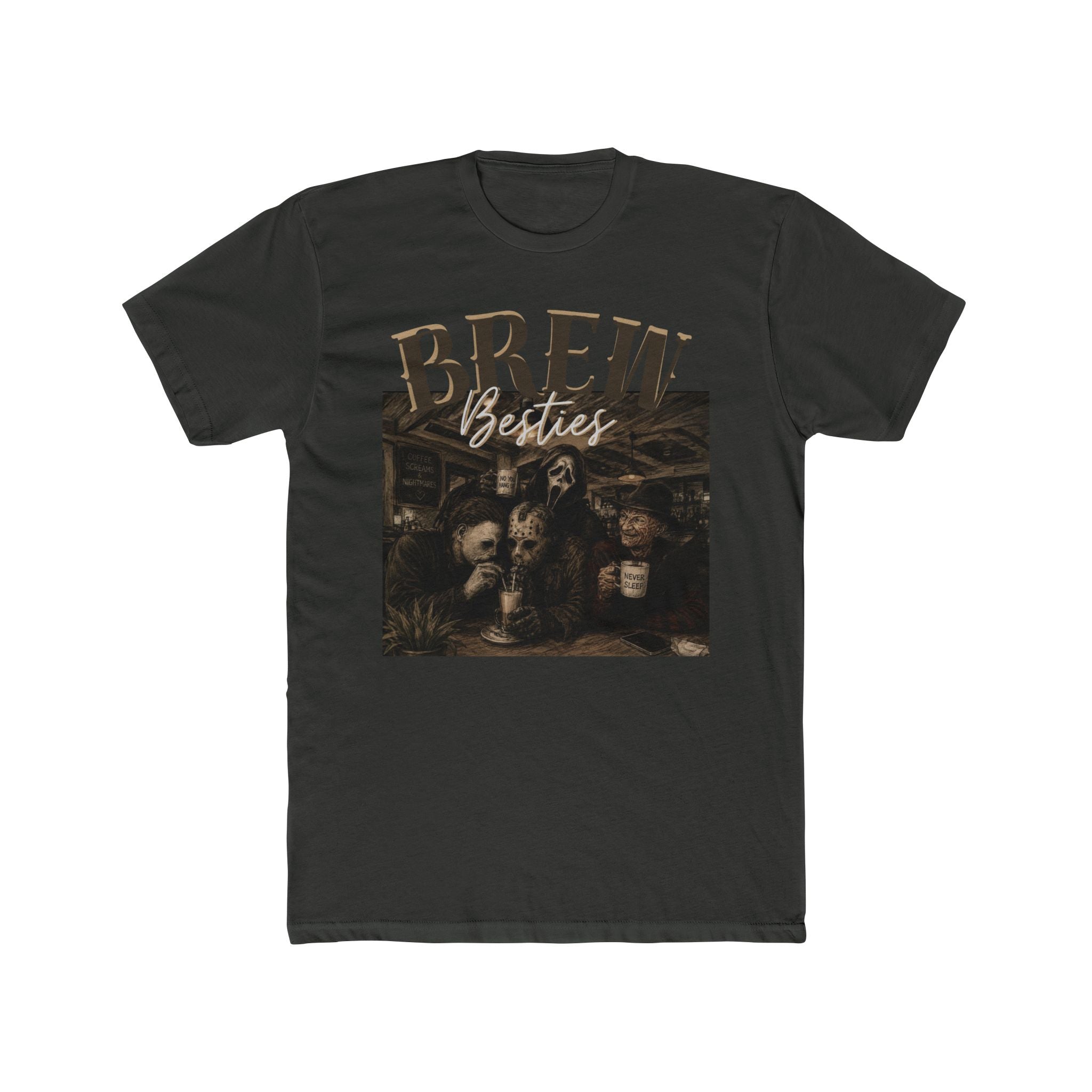 Brew Besties T‑Shirt — Vintage Cafe Friends Graphic Tee