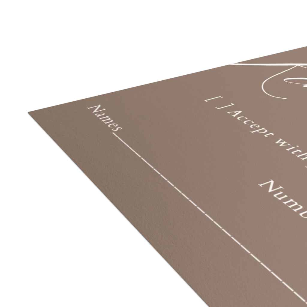 CLIFFSIDE VOWS- RSVP Cards w/envelopes 4.9x3.5