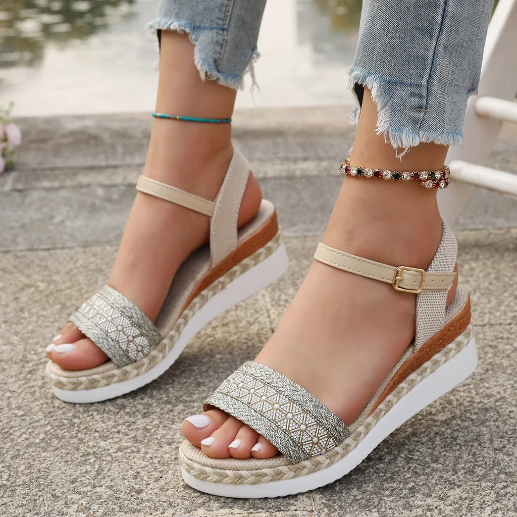 Open Toe Platform Wedge Sandals