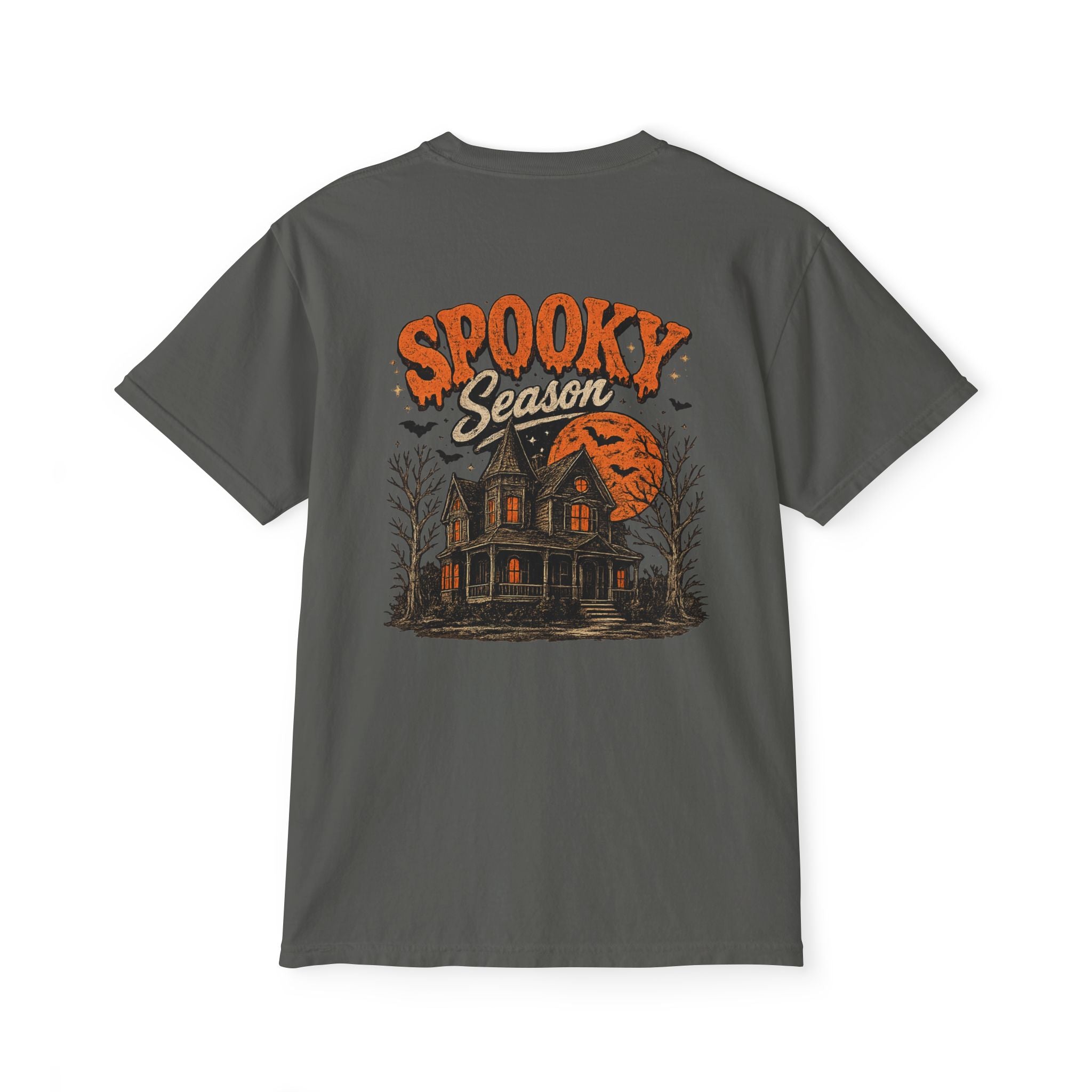 Spooky Season Haunted House T-Shirt | Pocket Tee