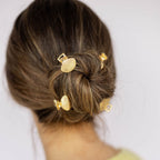 Mini Claw Clip Set of 4 - Gold Seashell