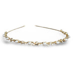 Thin Embellished Headband - Gem Leaf