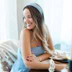 Classic Pearl Headband - Sky Blue