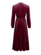 Ruffled Hem Long Sleeve Dress