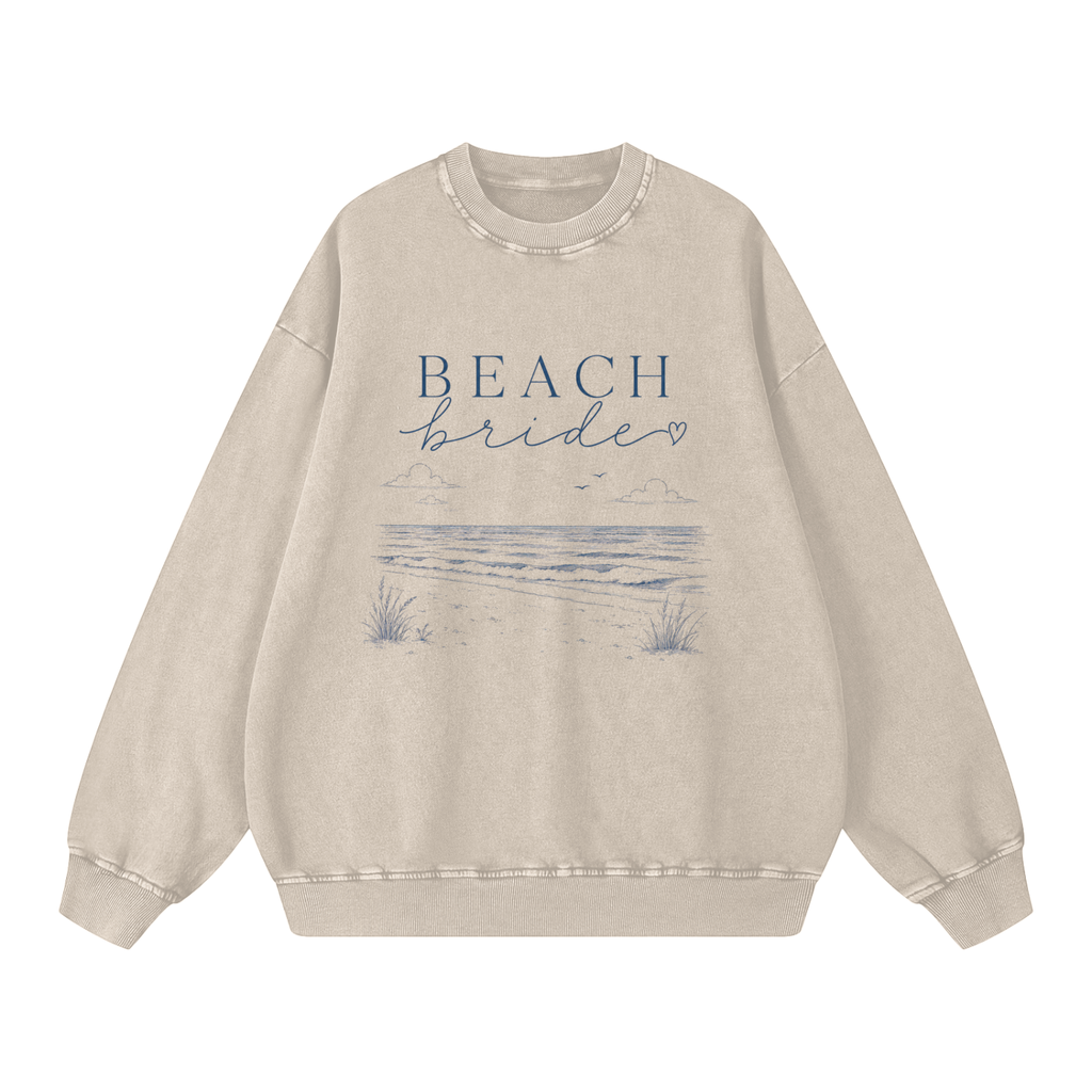 sweatshirt,bride,beach,oversized,cozy,cute,crewneck
