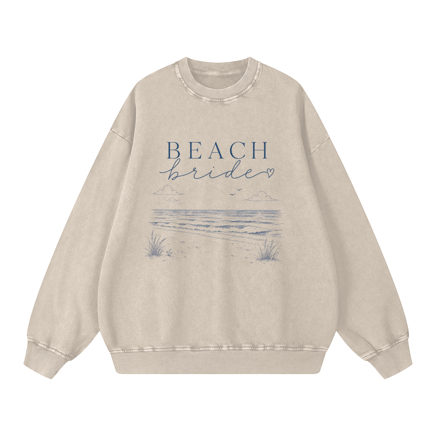 sweatshirt,bride,beach,oversized,cozy,cute,crewneck