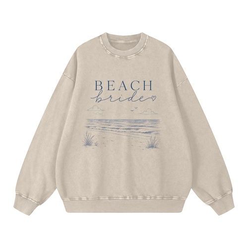 sweatshirt,bride,beach,oversized,cozy,cute,crewneck