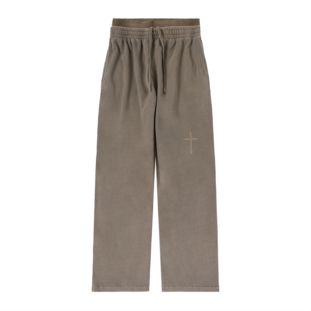 FAITH OVER FEAR-Vintage Washed Waist Pants