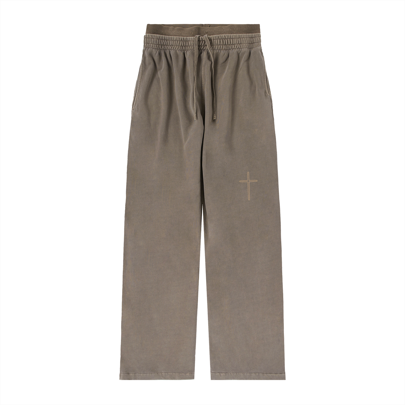 FAITH OVER FEAR-Vintage Washed Waist Pants