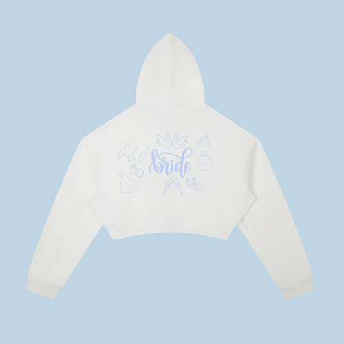 Bride- Cropped Zip-Up Hoodie
