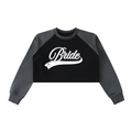 BRIDE- Color-Block Raglan Crop Sweatshirt