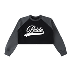 BRIDE- Color-Block Raglan Crop Sweatshirt