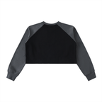 BRIDE- Color-Block Raglan Crop Sweatshirt