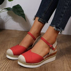 Color Block Wedge Sandals
