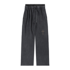 FAITH OVER FEAR-Vintage Washed Waist Pants