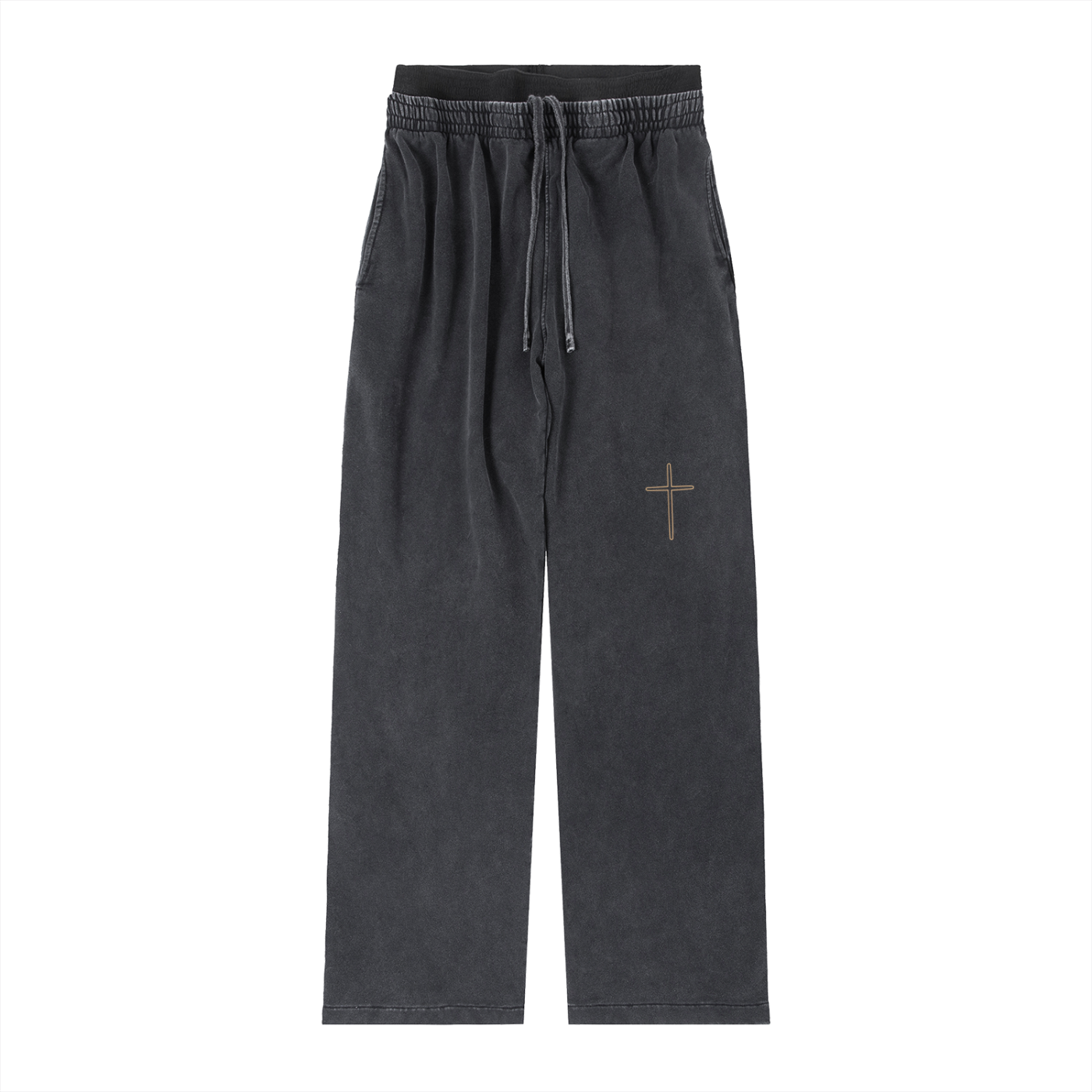 FAITH OVER FEAR-Vintage Washed Waist Pants